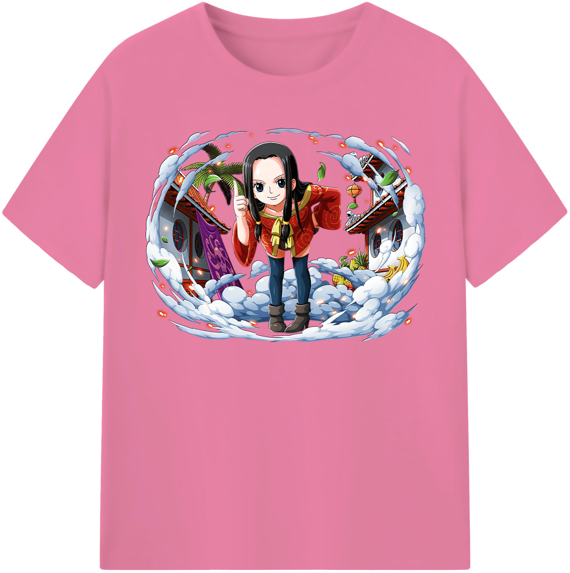 ワンピース ボア・ハンコック ONE PIECE Boa·Hancock 綿100％半袖Tシャツ（フロントプリント）